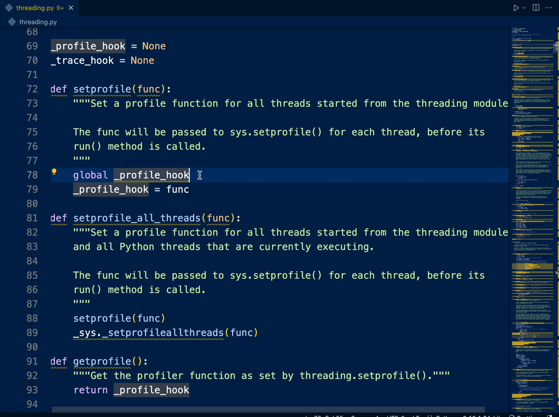 Creating a `noqa` comment in VS Code