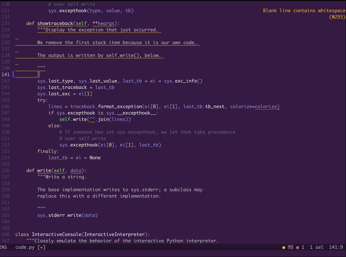 Editing a file in Helix